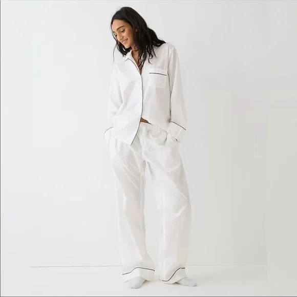 White J. Crew Cotton Pajama set - Picture 6 of 6